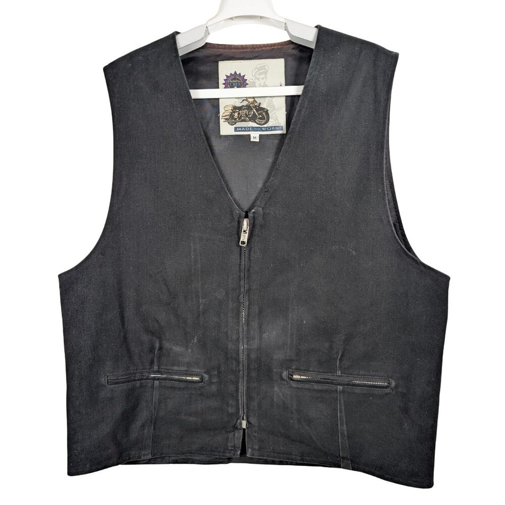 Vintage The Wild Ones Umen Black Biker Vest Men’s Size Medium M USED